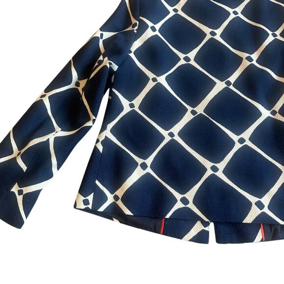 Boden Navy and White Geometric Blazer - Picture 8 of 11